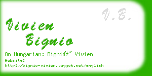 vivien bignio business card